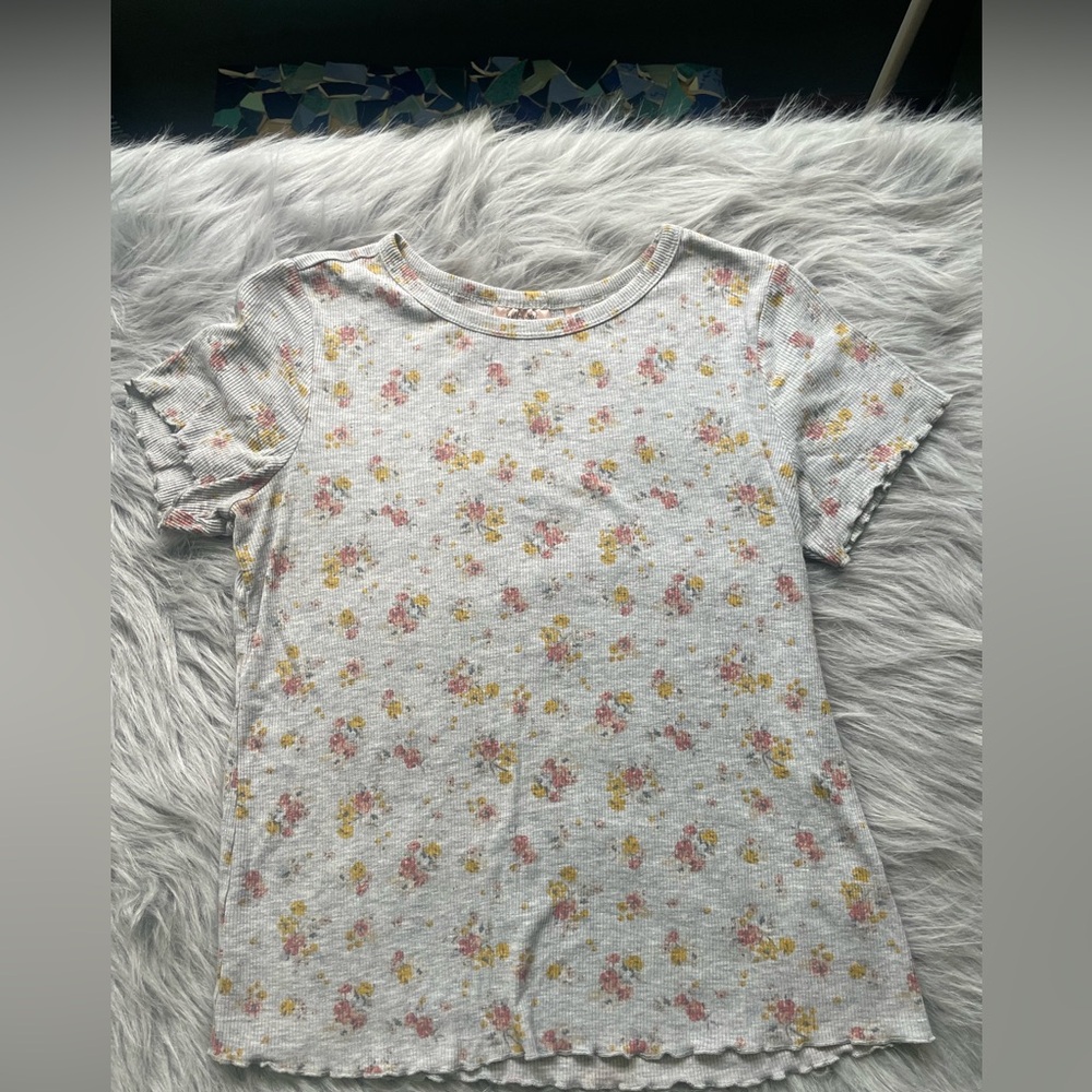 ☀️Willow Kids Floral Tee - Pink and Yellow